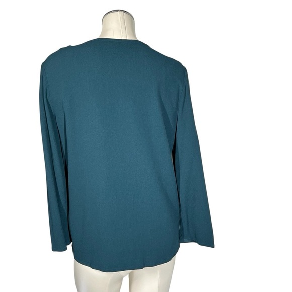 EILEEN FISHER Teal Green Two Piece Cami Cardigan Set Women's Size PS - Picture 13 of 16